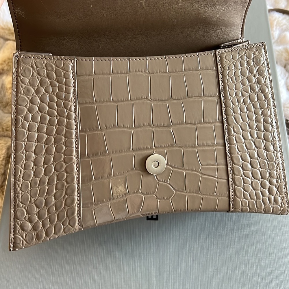 Balenciaga hourglass croc embossed leather bag - Picture 12 of 16